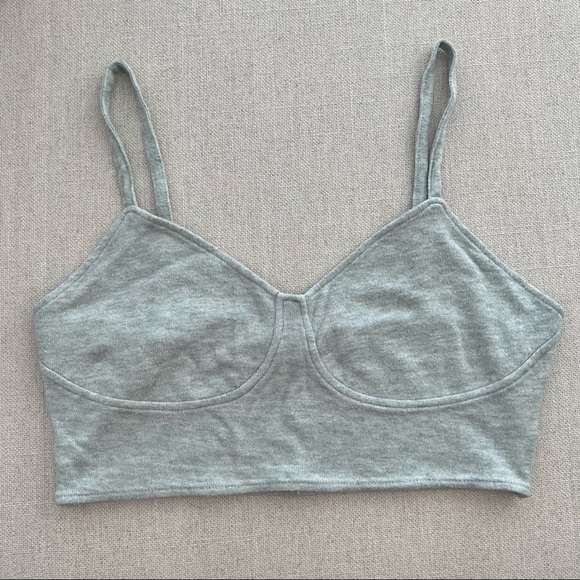 ZARA Super Soft Green Bra Top Size Large - Picture 1 of 2